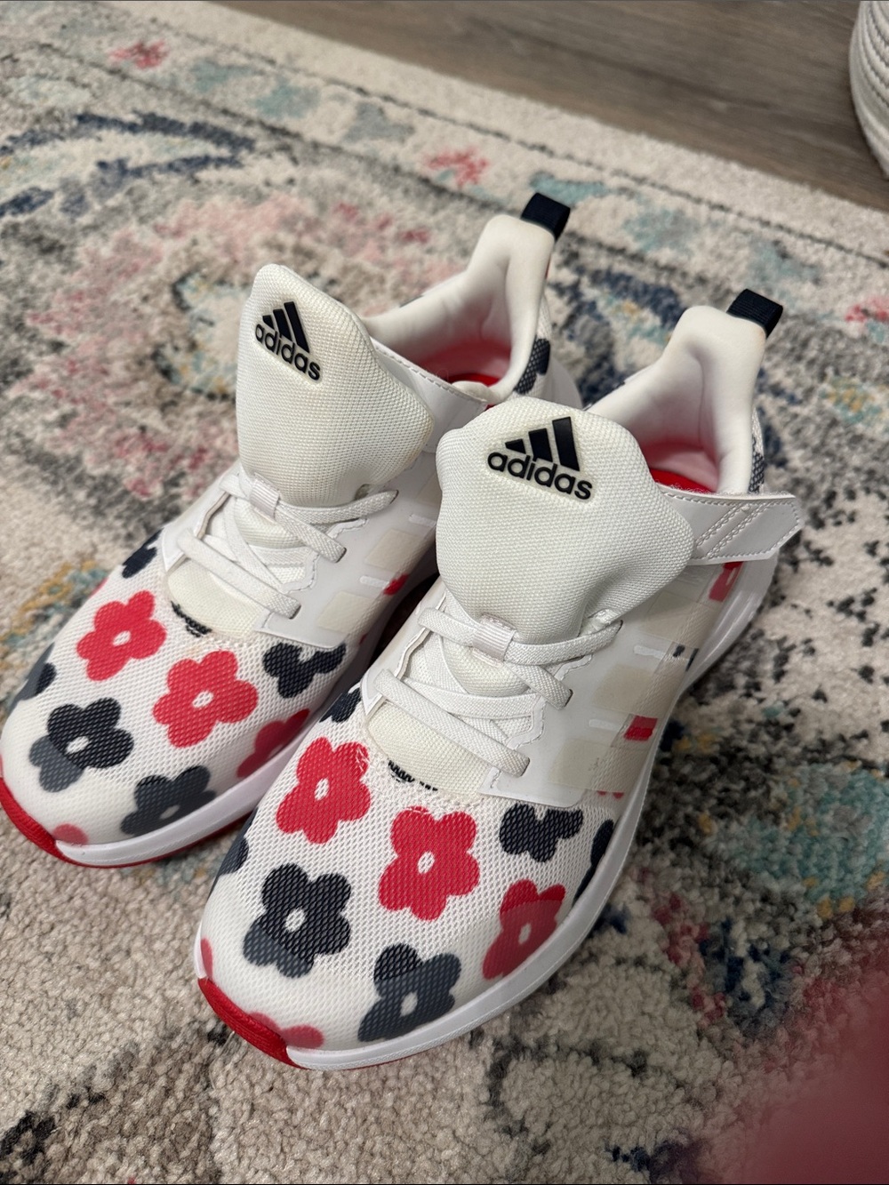 adidas women’s  Athletic Shoes - Pink & Black Flowers